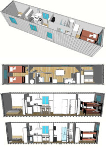 logements famille 40 pieds